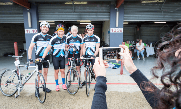 Below the Belt Pedalthon Bike Ride Fundraiser Melbourne 2020 team photo