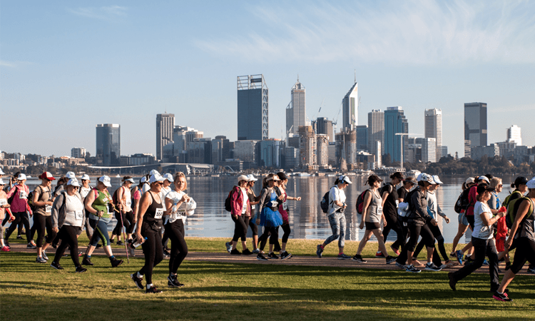 The Bloody Long Walk Perth WA 2020 skyline