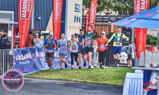 Brisbane Trail Ultra Queensland finish line 550x330px