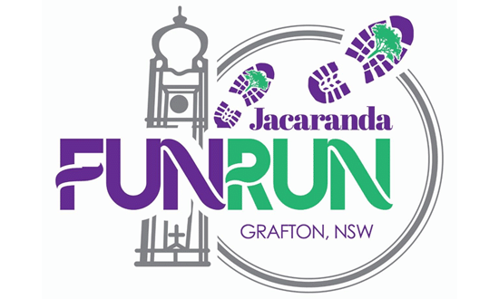 Jacaranda River Fun Run Grafton NSW logo