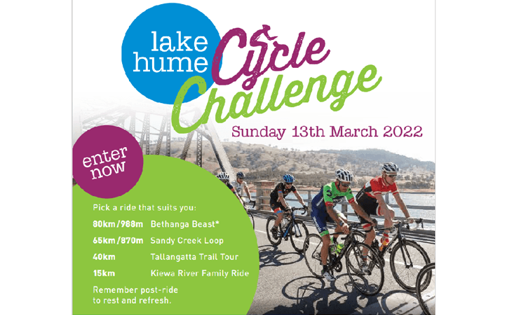 Lake Hume Cycle Challenge Victoria 2022 poster