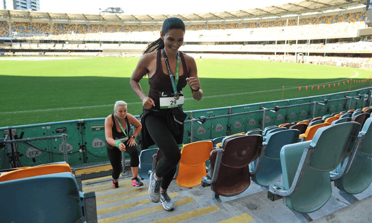 Stadium Stomp stair challenge GABBA Brisbane cricket field