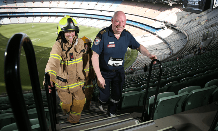 Stadium Stomp stair challenge MCG 2020 Melbourne fire fighters