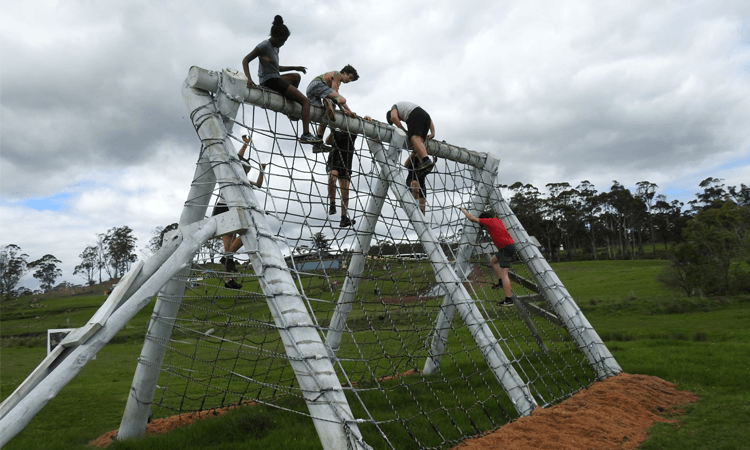 Redbanks Rampage Obstacle Challenge Tasmania 2018 giant net